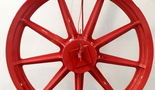 Metal Red Wheel — Power Coating and Sandblasting Grafton, NSW