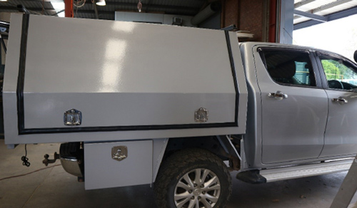 White Metal Car For Service — Power Coating and Sandblasting Grafton, NSW
