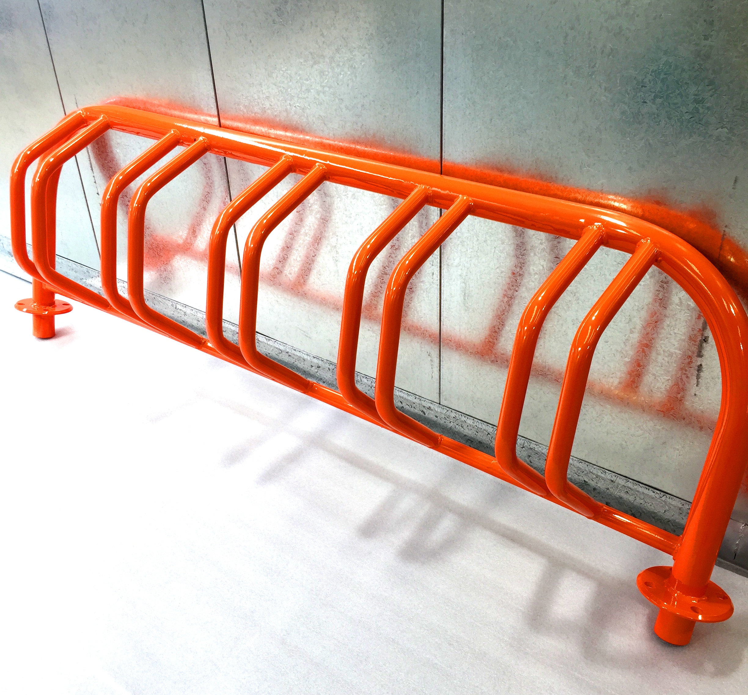 Orange Bike Rack — Power Coating and Sandblasting Grafton, NSW