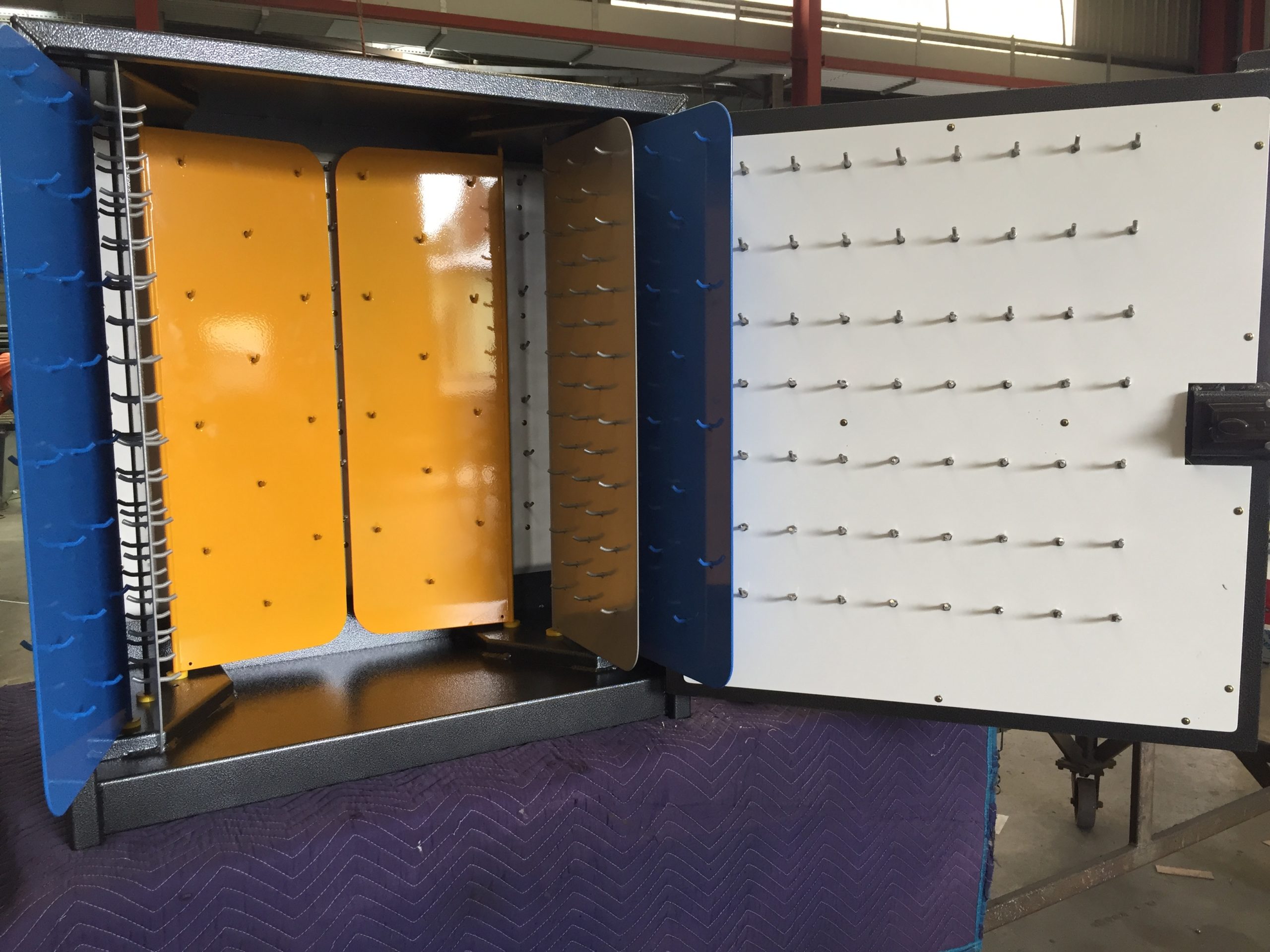 Yellow Storage With Metal — Power Coating and Sandblasting Grafton, NSW